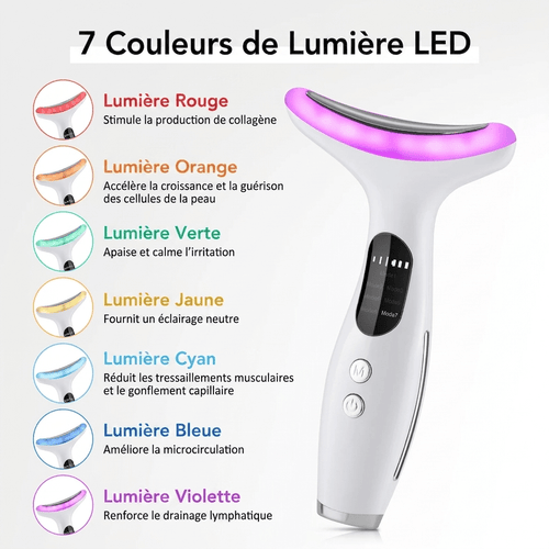 Sculpteur de Visage LED 7 Couleurs — Massage Anti-Âge & Raffermissant - Floracyn
