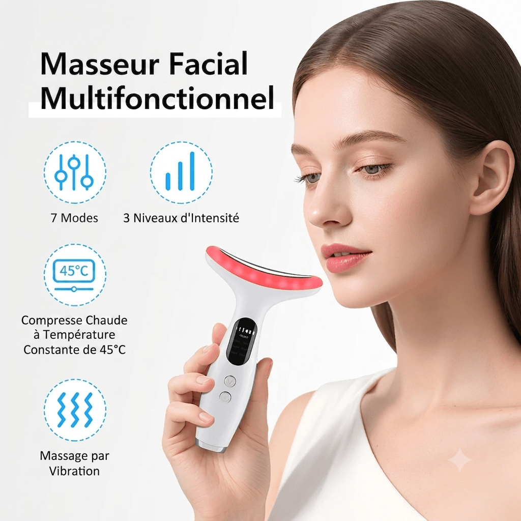 Sculpteur de Visage LED 7 Couleurs — Massage Anti-Âge & Raffermissant - Floracyn