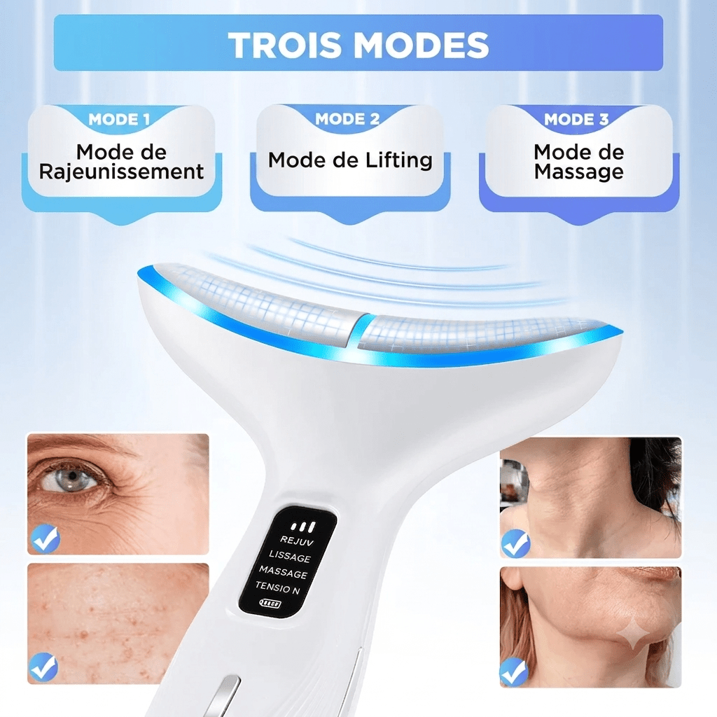 Sculpteur de Visage LED 7 Couleurs — Massage Anti-Âge & Raffermissant - Floracyn