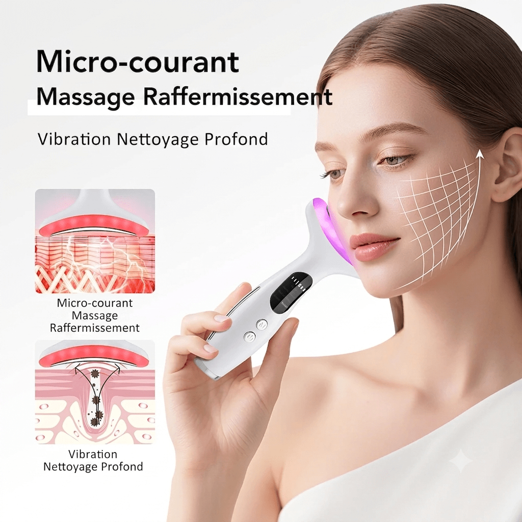Sculpteur de Visage LED 7 Couleurs — Massage Anti-Âge & Raffermissant - Floracyn