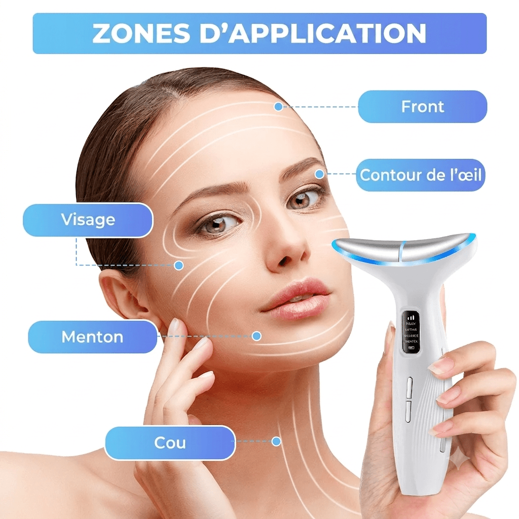 Sculpteur de Visage LED 7 Couleurs — Massage Anti-Âge & Raffermissant - Floracyn